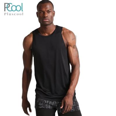 China Breathable sporty vacuum cotton single spandex loose tank tops for men for sale