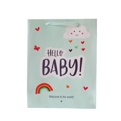 China Recycled Materials 2022-2023 Hot Selling Cute Household Cheap Eco-Friendly Biodegradable Cartoon Packaging Paper Bags With Handles for sale