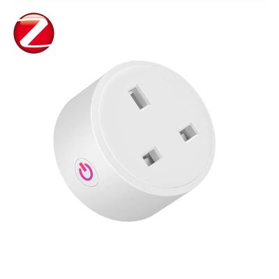 China Tuya residential/multi-purpose zigbee socket smart UK plug with power monitoring function work with Amazon Alexa and Google Home for sale