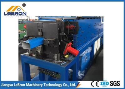 China Blue color  Full Automatic Durable Half Round Metal Gutter Roll Forming Machine cost effective for sale