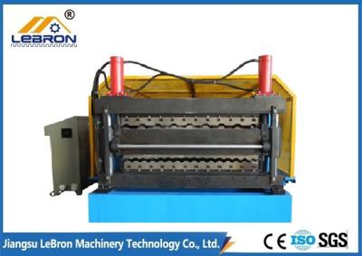 China Blue color Double Layer Roofing Sheet Roll Forming PLC Control Automatic 2018 new design for sale