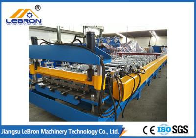 China Blue color  Floor Deck Roll Forming Machine 2018 New Type roof tile machine manufacturer PLC control system for sale