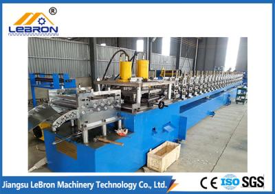 China Pre Cutting Later Punching Type Cable Tray Roll Forming Machine Automatic controlled by PLC system Blue color for sale