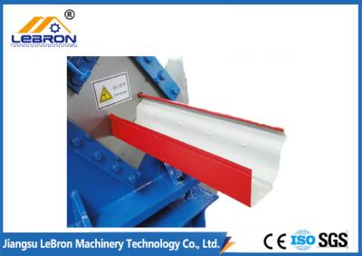 China Blue color Hydraulic guillotine PLC Control Automatic Metal Gutter Roll Forming Machine made in China for sale