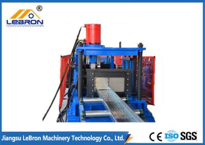 China Blue color PLC Control Cable Tray Roll Forming Machine 2018 new design made in China GI and GP material for sale