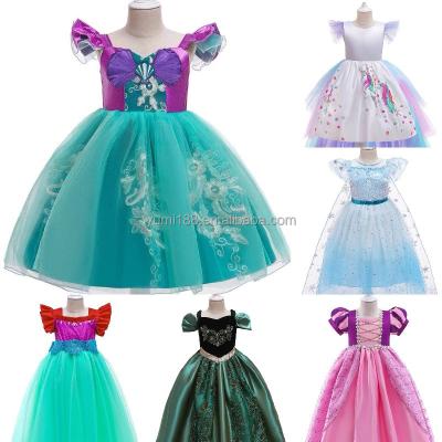 China Anti-wrinkle European style layered children girl dress fluffy girls wedding fairy princess dress girls party clothing for sale