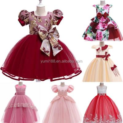 China Anti-Wrinkle Beautiful Sequin Fluffy Glitter Little Girl Party Princess Dresses for sale