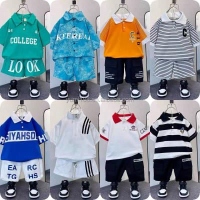 China Baby Casual Suit Summer T-shirt+pants Short Sleeve Cartoon Printed Children's Suit for sale