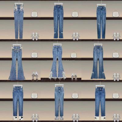 China Fashion Breathable Women Plus Size Stretch Lady Casual Blue Classic Skinny Pencil Pants Office High Waisted Jeans Plus Size Women's Jeans for sale