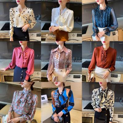 China 2023 New Arrival Anti-pilling Oversized Women's Blouses Ladies Casual Elegant Shirt Blouse Principal 100% Cotton for sale