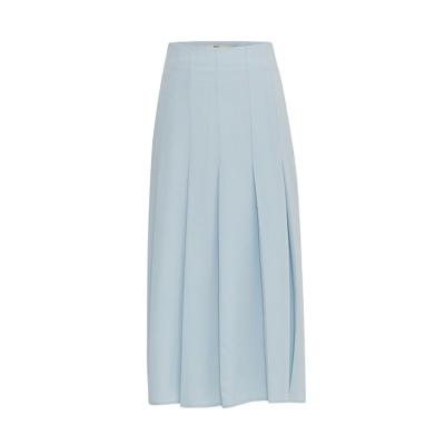 China Spring High Waist Skirt Anti-static Solid Color Personalized Elastic Long Women Pleated Skirts for sale