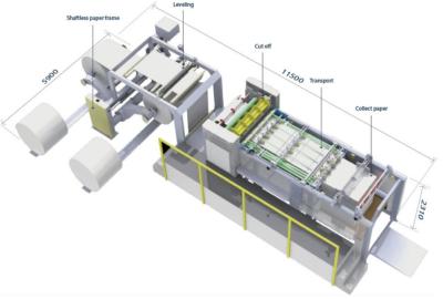 China 400 cortes/min 1450 mm Máquina de corte de papel 300M/min en venta