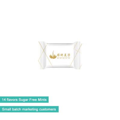 China Mint Logo Flavor Candy Popular Low Sugar Hard Candy Custom Made Sugar Free Small Quality for sale