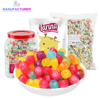 China Funny Selling Natural Hot Colorful Hard Candy Thousands To Juice Flavored Candy Bulk Sweet Paper Cranes Candy for sale