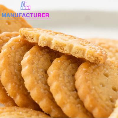 China Wholesale Healthy Delicious Milk Mini Round Crispy Crackers Normal Factory Sea Salt Cookies for sale