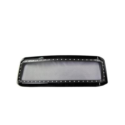 China Mesh Front Black Abs and rivet Mesh Hood Grille For F250 stainless steel for sale