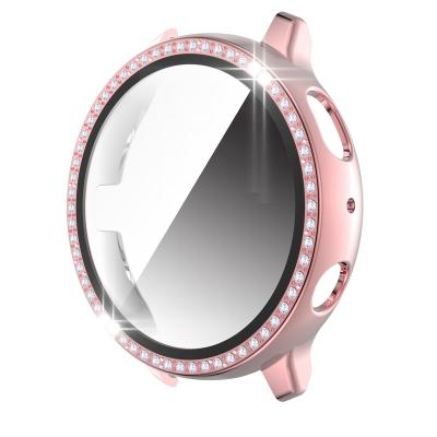 China Diamond Cover Case For Samsung Glass Smart Watch Strap Accessories Samsung active2/40 Samsung active2/44 for sale