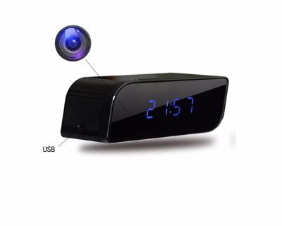 China QZT T8S Motion Detection Spy Hidden Camera WIFI Small Mini Digital Table Clock Camera WIFI for sale