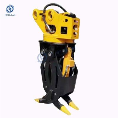 China 360 degree hydraulic rotary grapple excavator small mini wood grabber excavator wood grabber for sale