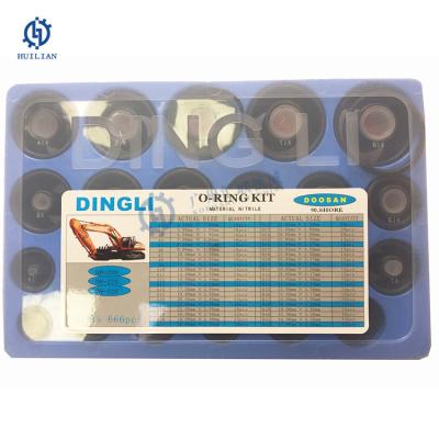 China El nitrilo del paquete del sistema del anillo o de DH Dingli O Ring Kit Rubber del excavador sella la caja de goma de la reparación del anillo o en venta