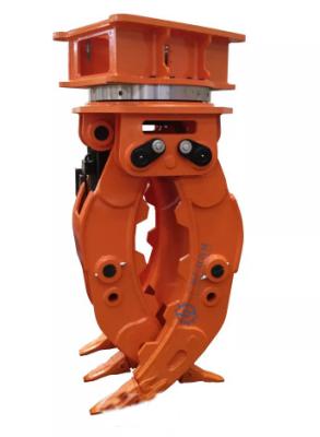 China Hydraulic Rotating Grapple Wooden 16-28 Tons Excavator Attachments Log Grapple for sale