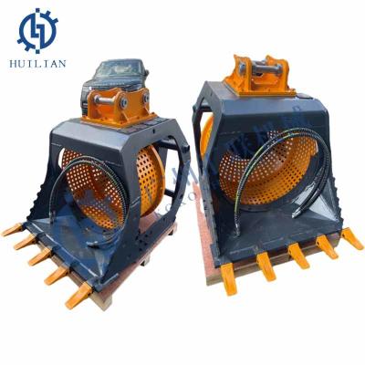 China EX30 ZX30 PC30 SK05 Hydraulic Rotating Screening Bucket Stone Sand Screening Bucket for 3-5 Tons Excavator Attachments for sale