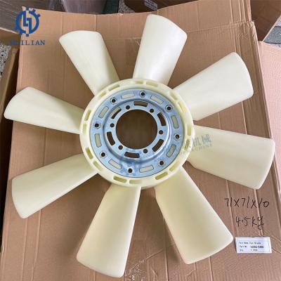 China 10 Blades ME2998109 Fan Blades Excavator Diesel Engine 6D24 Cooling Fan Blades Z720-180-10 for sale