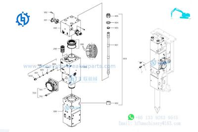 Chine De piston tige hydraulique de cylindre de marteau des pièces EH23 EH24 EHB25 EH30 de briseur d'Everdigm EHB20 à vendre