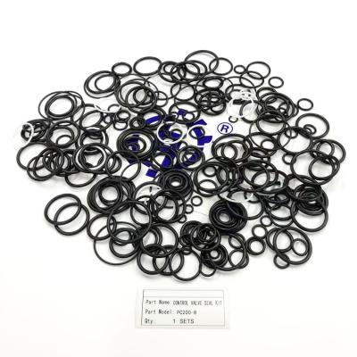 China Komatsu PC200-8 Control Valve Seal Kit Excavator Dispense Valve Repair Oil Seal Kit for sale