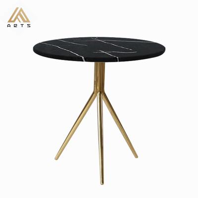 China Wholesale Convertible Furniture Light Luxury Slate Stainless Steel Leg Corner Table Top Golden Coffee Tables for sale