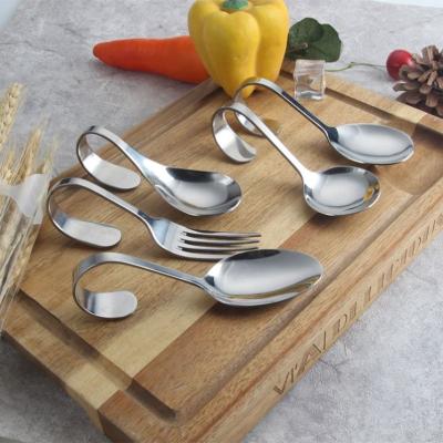 China Sustainable Elegant Soup Rice Serving Spoon Handle Customized Stainless Steel for sale