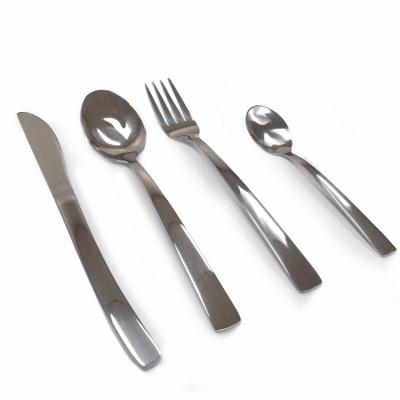 China Sustainable Wholesale Modern Style Spoons Forks Set Stainless Steel Restaurant Cutlery for sale