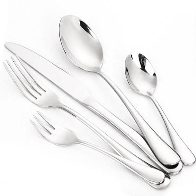 China Flatware Gift Viable Premium Stainless Steel Mirror Polished Fork Knife Cutlery Set for sale