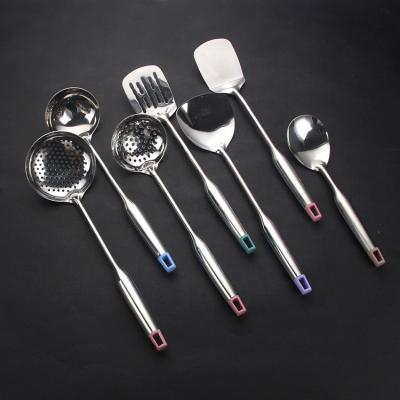 China Sustainable Cavity Handles Stainless Steel Cooking Tools Accessories Heavy Duty Kitchen Utensils Set for sale