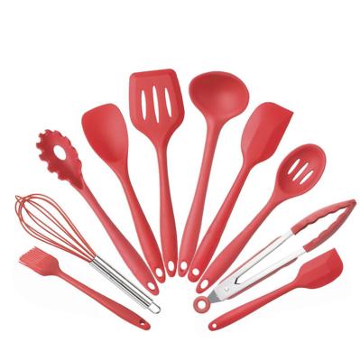 China Home Viable Kitchenware Silicone Spatula Spoon Set Non-Stick Cooking Tools Silicone Kitchen Utensils Set for sale