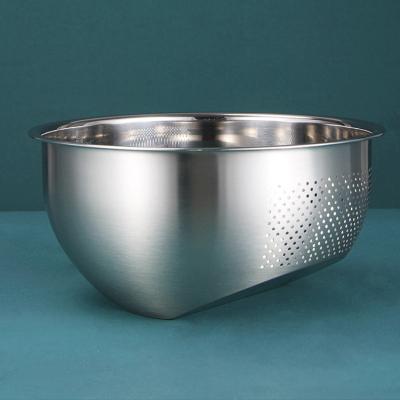 China High Quality Sustainable Kitchen Stainless Steel Fruit Strainer Basket Steel Vegetable Colander for sale