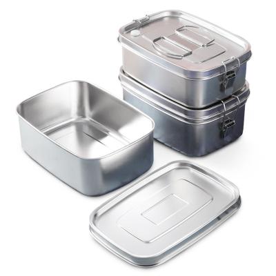 China High Quality Stainless Steel Leakproof Lunch Box 2 Compartments Freshness Storage Bento Box 2 Layers for sale