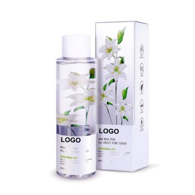 China Private Label Toner Acne Anti Exfoliating AHA BHA PHA Water Facial Toner for sale