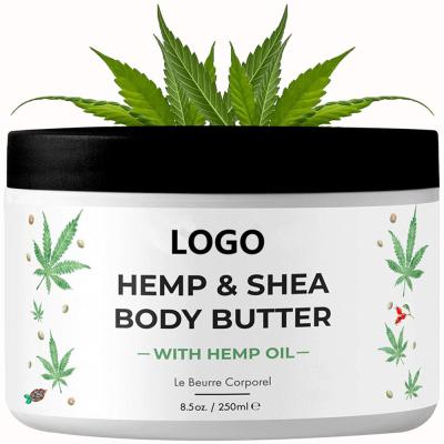 China Exfoliator OEM Moisturizing Organic Body Lotion Hemp Cream With Shea Body Butter for sale