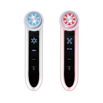 China Multifunctional hot cold radio frequency skin rejuvenation skin pore remover rf beauty face introduction instrument for sale