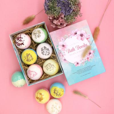 China 110g/Pcs 6Pcs/Box Hot Selling Home Gift Set Custom Packing Private Label Scented Organic Bubble Bath Bombs for sale