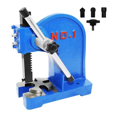 China Building Material Shops 1 Ton Hand Press Punch For Stainless Steel Scrap Manual Shaft Press for sale