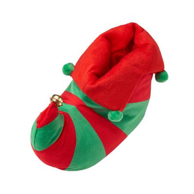 China Hot Christmas Elf Candy Costume Shoes Slipper For Kids And Adult for sale