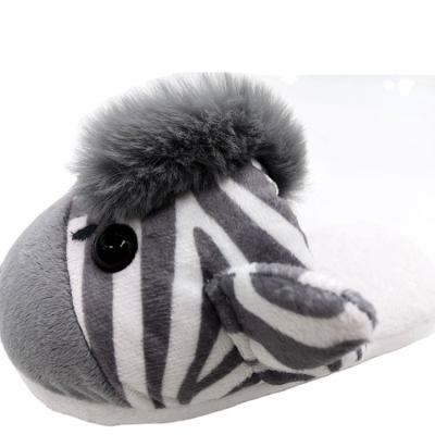 China Flat Trendy Animal Shaped Gray Soft Unique Kids Cartoon Slippers for sale