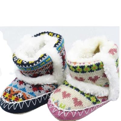 China Hot Selling High Quality Custom Soft Flat Baby Slipper Boots For Winter for sale