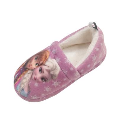 China Cartoon Character Flat High Quality Famous Printing Warm Comfortable Slippers With Back Closed for sale