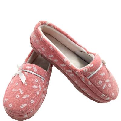 China Wholesale lightweight tpr lightweight outsole women slippers cotton fabric home flat casual shoes for women for sale