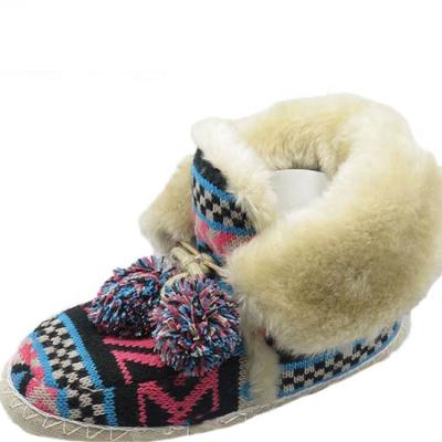 China National Style Faux Fur Flat Kids Short Boots Cashmere Keeping Warm Ankle Home Boots For Kids for sale