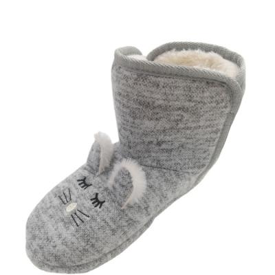 China Flat Kids Fall Winter Snow Booties Unisex Warm Indoor Slippers Faux Fur Animal Kids Boots for sale