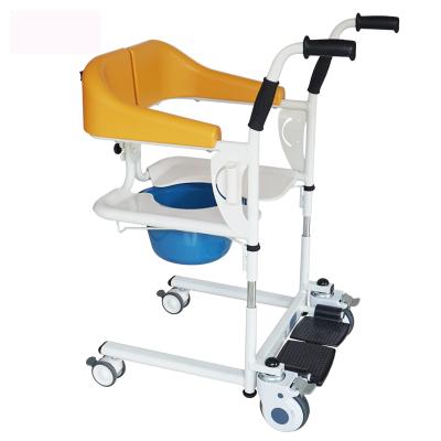 China Water Proof Patient Adjustable Wheelchair With Toilet Transfer Commode Shower Chair for sale